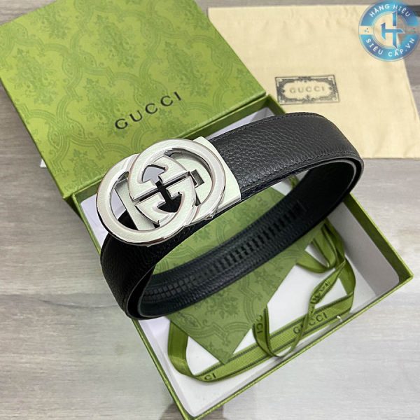 Thắt lưng Gucci hàng hiệu Like Auth khóa bạc Q0017