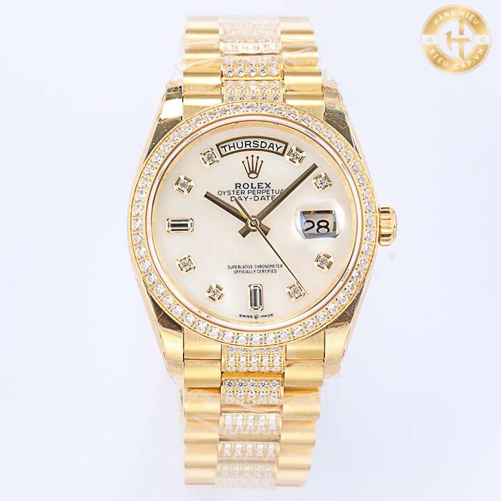 Đồng hồ Rolex Fake 1:1 Day Date M128238 Gold Watch 2024