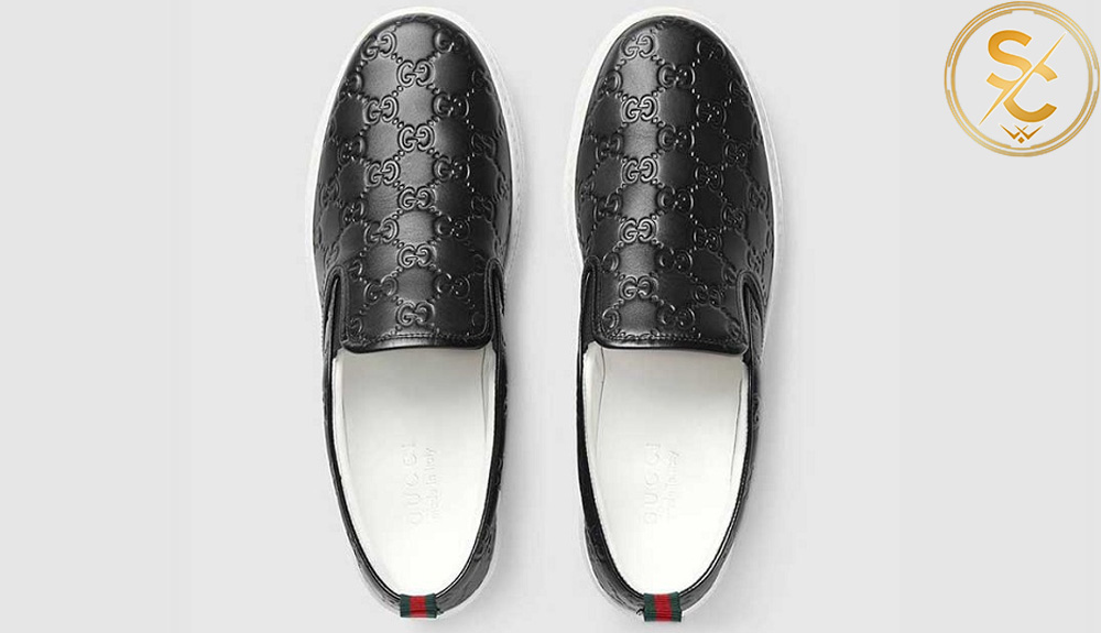 Giày lười nam Gucci Signature Slip-On màu đen