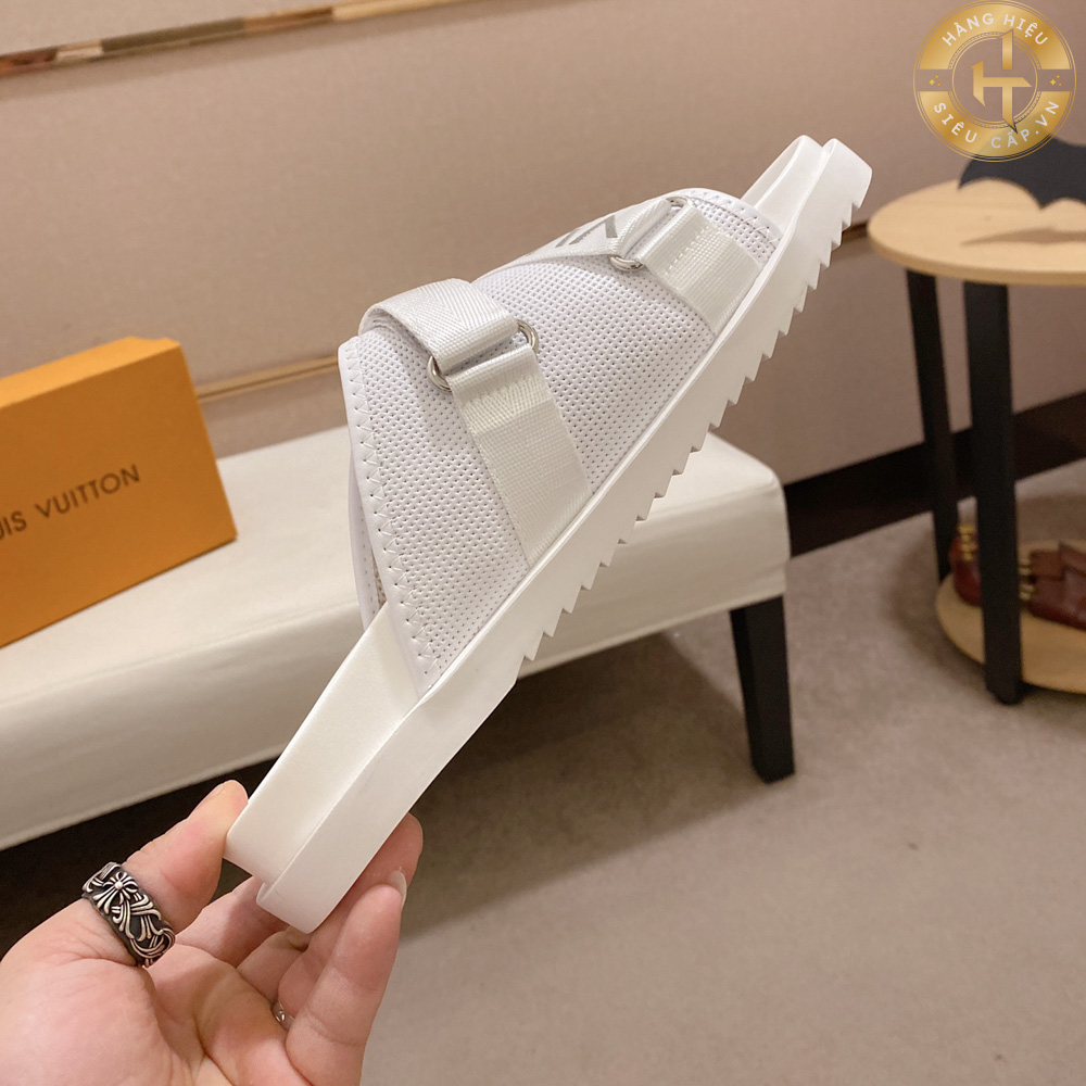 Dép Louis Vuitton Hàng Hiệu Siêu Cấp màu trắng quai ngang LV 0028 2024
