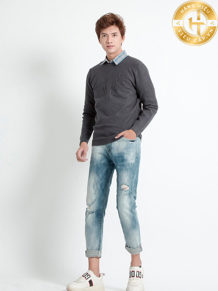 Phối đồ theo Style Hàn Quốc nam với sweatshirt, áo sơ mi và quần jean