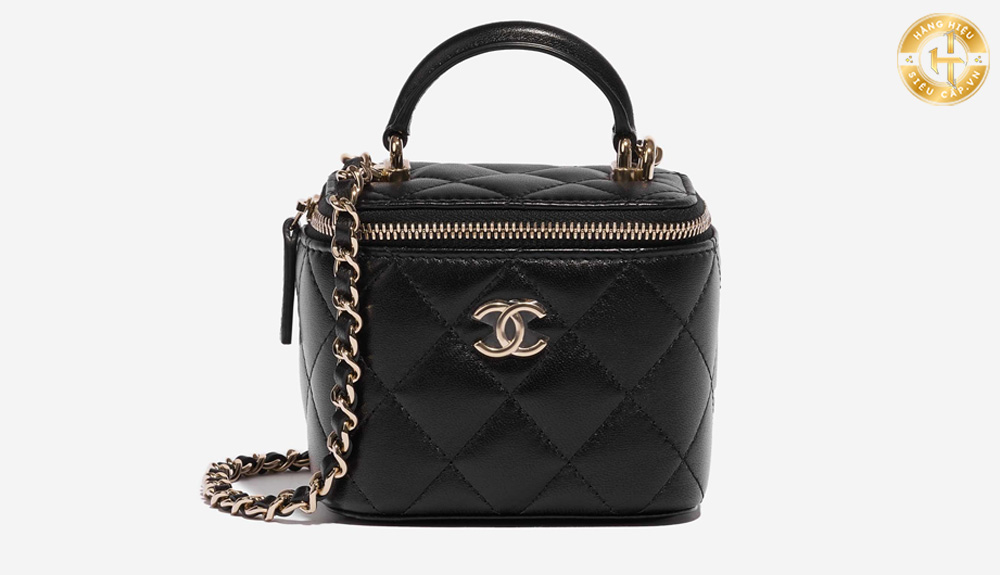 Túi màu đen Chanel Vanity Case