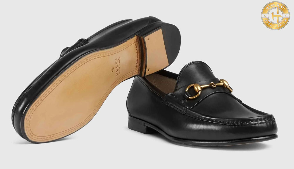 Giày Gucci màu đen Horsebit Leather Loafers