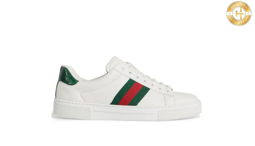 Giày Gucci trắng Ace Low Top