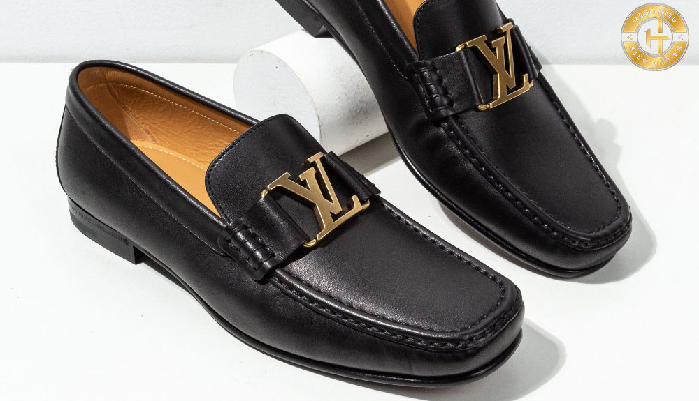 Giày Louis Vuitton đen Loafer " Montaigne "