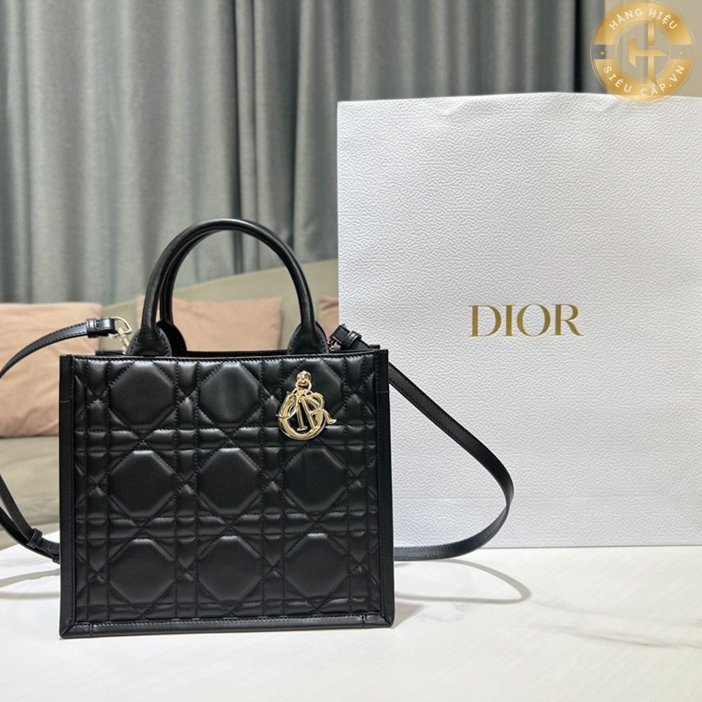 Túi xách Dior cận chính hãng Book Tote Hàng Hiệu màu đen T008 2024
