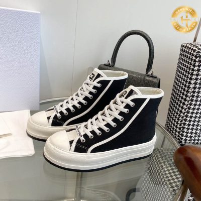 Giày Sneaker Dior nữ cận chính hãng màu đen trắng Hàng Hiệu CD 05