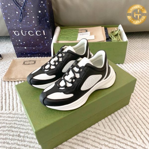 Giày thể thao Gucci màu đen phối trắng Unisex Hàng Hiệu GG 2003 2024