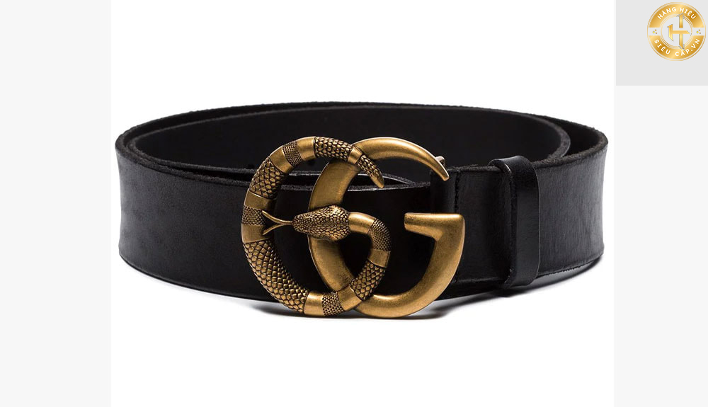 Mẫu thắt lưng nam Gucci Snake Buckle Belt có khóa móc hình con rắn độc đáo làm điểm nhấn chính.