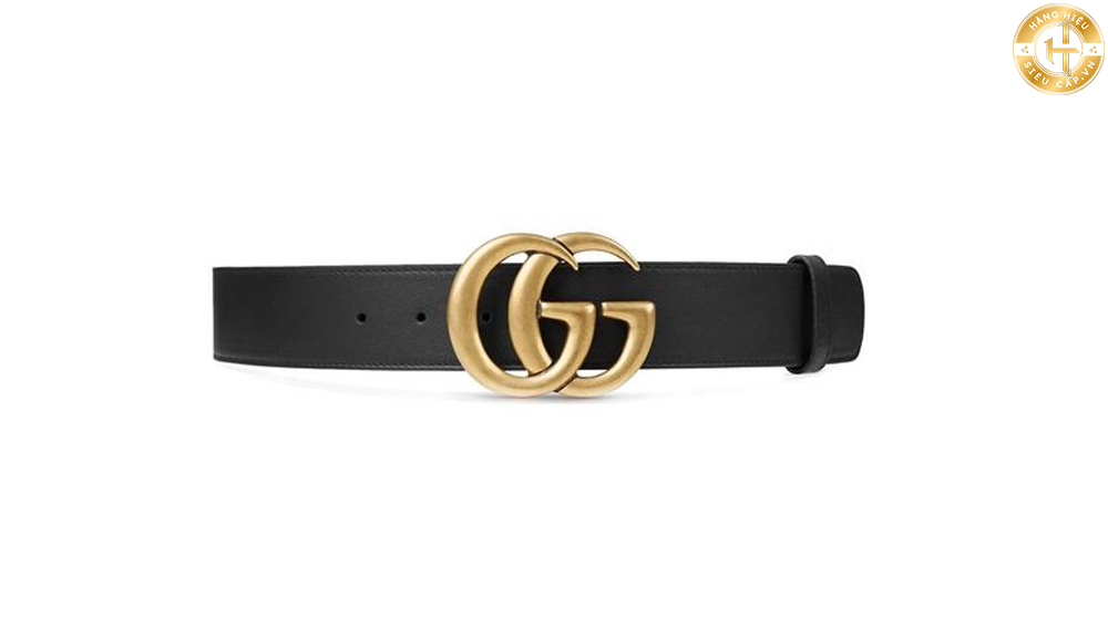 Thắt lưng Gucci nữ Leather Belt With Double G Buckle