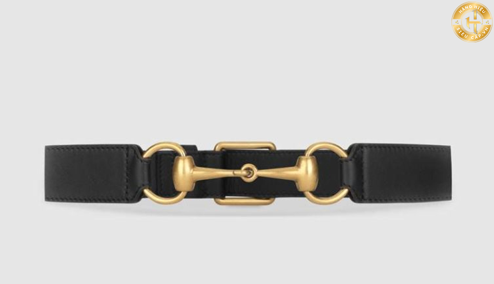 Thắt lưng nữ Gucci Leather with Horsebit