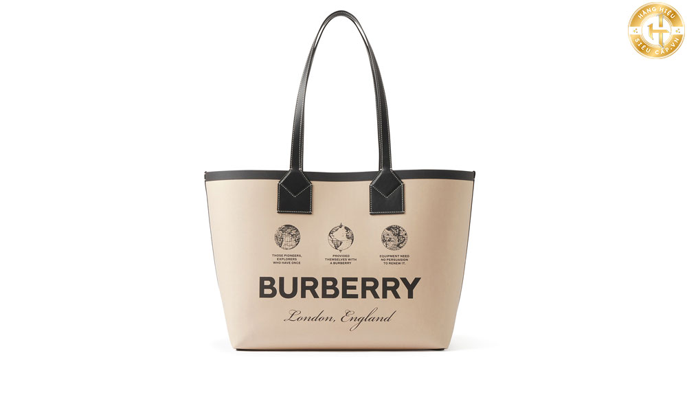Túi xách Burberry chữ in Burberry này mang một thiết kế đơn giản nhưng tinh tế.