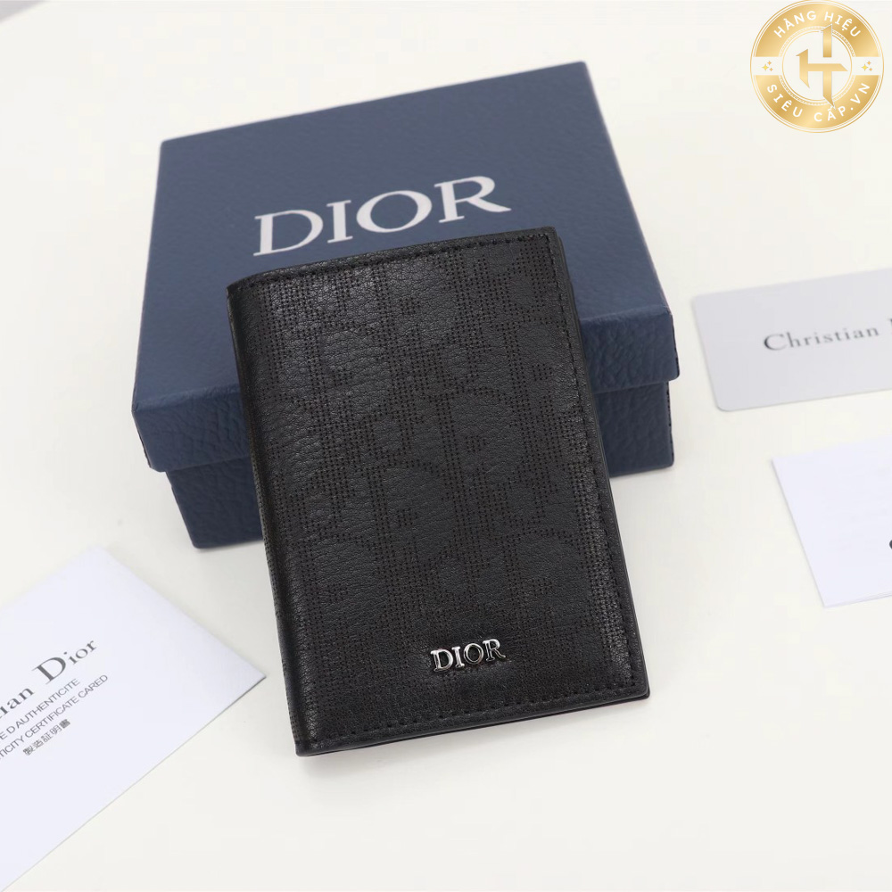 Ví Christian Dior Mini màu đen hoạ tiết ẩn Logo Hàng Hiệu cao cấp 112
