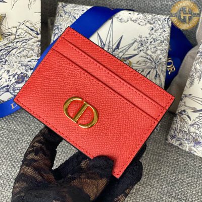 vi dior mini can chinh hang mau do logo vang dung the 7