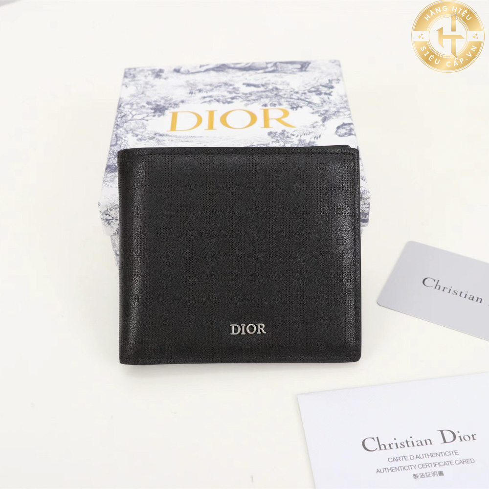 Ví nữ Dior Oblique Galaxy màu đen hàng hiệu Like Auth 0010