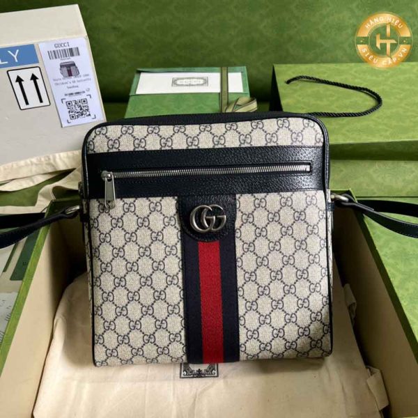 Túi đeo chéo Gucci Like Auth 1:1 họa tiết kẻ sọc đỏ GGC 308 2024