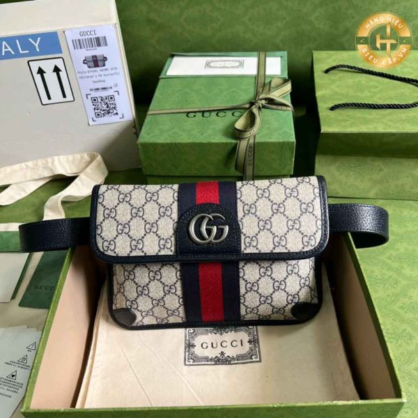 Túi Gucci Like Auth 1:1 đeo chéo kẻ sọc xanh đỏ GGC 300 2024