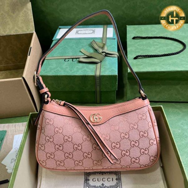 Túi xách Gucci Like Auth 1:1 màu hồng Logo vàng GGC 303 2024