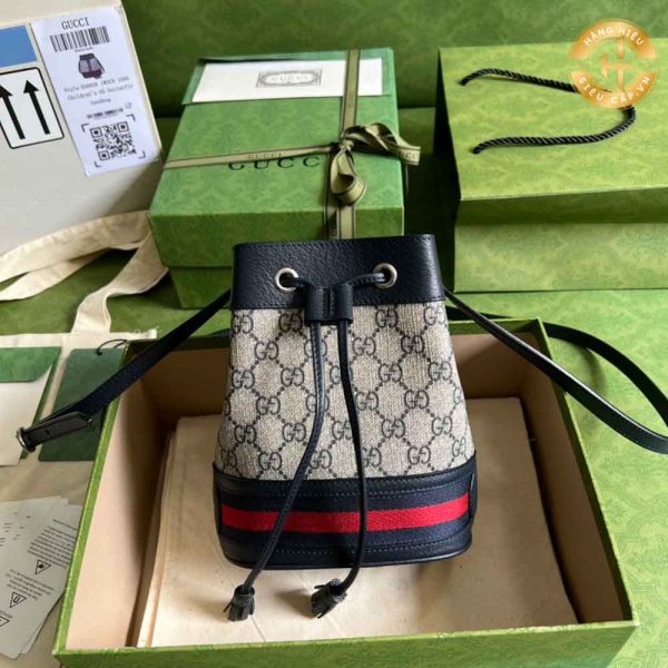 Túi xách Gucci Like Auth họa tiết 1:1 đen kẻ sọc đỏ GG2001 2024